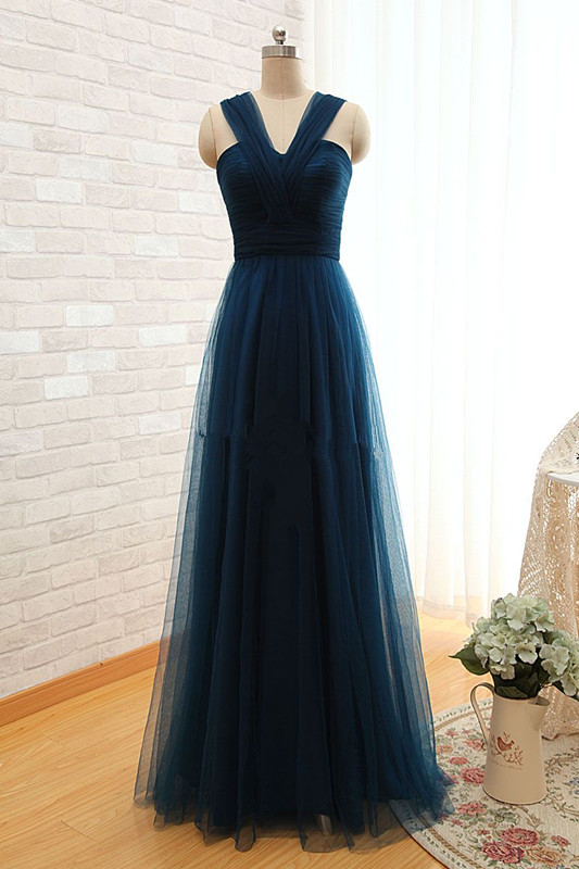 Prom Dresses,elegant Sleeveless Evening Dress Long Tulle Floor Length