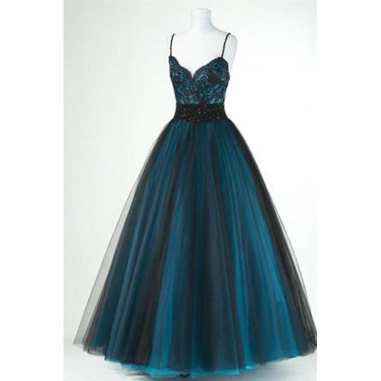 Prom Dresses Black, Prom Dresses Green Floor Length Evening Dress ,custom Made , Fashion