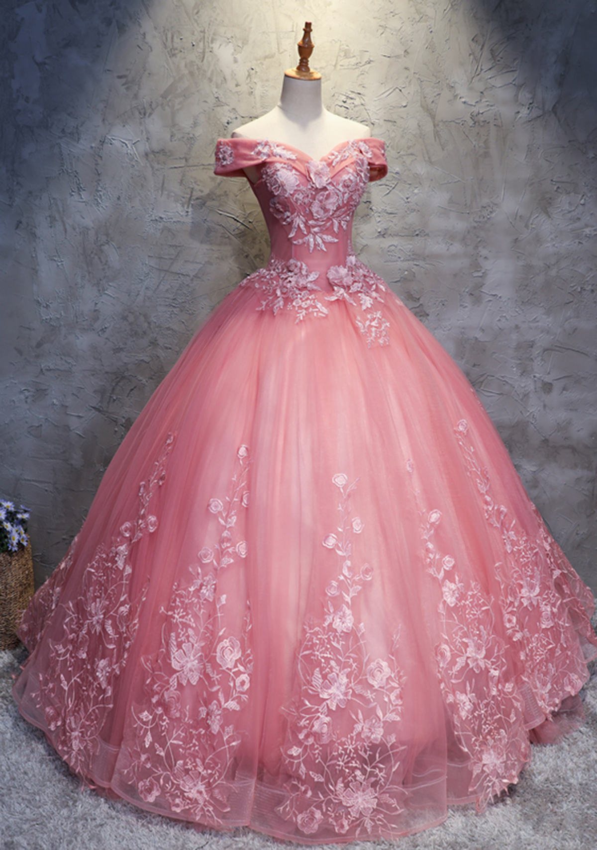 Pink long outlet gown