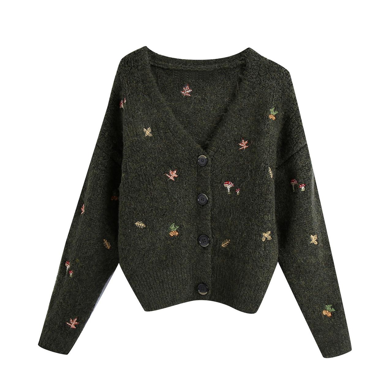 Autumn Women's Embroidered Cardigan Jacket