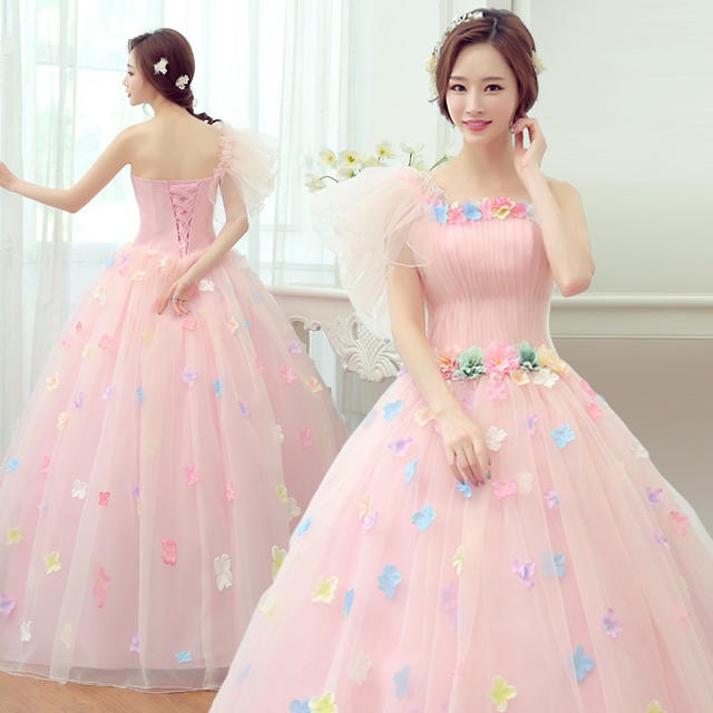 One Shoulder Party Dress Pink Girl Dress Sweet 16 Dress Graduation Dress,Custom Made