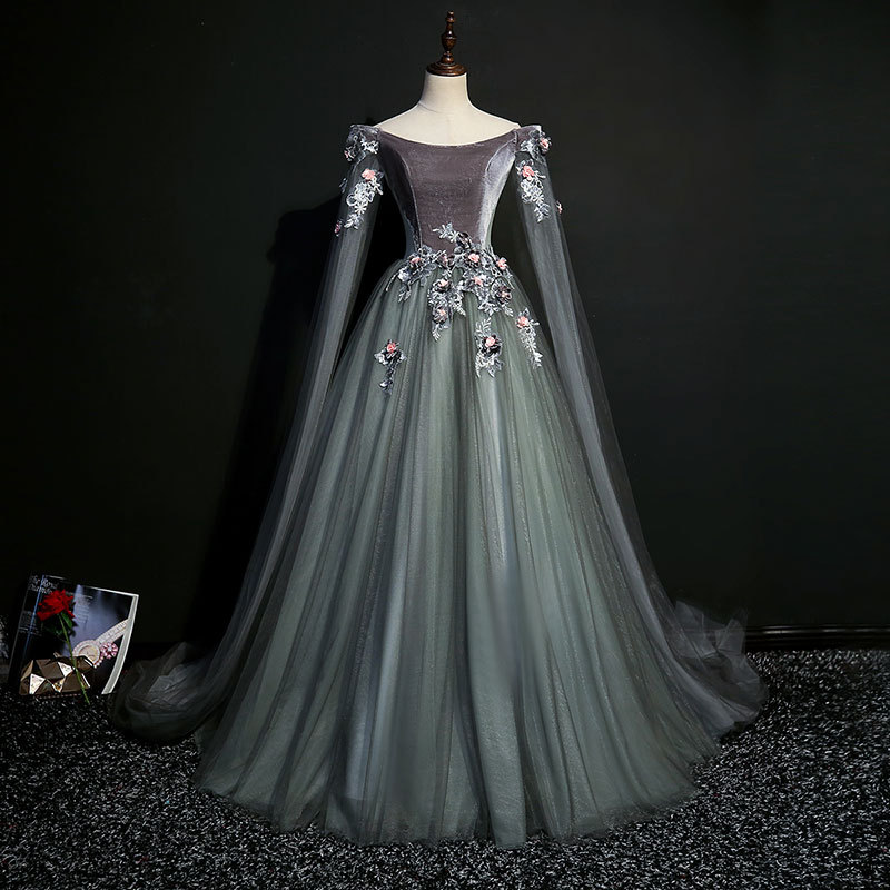 Velvet, Atmosphere, Temperament Dress, Off Shoulder Evening Dress,custom Made