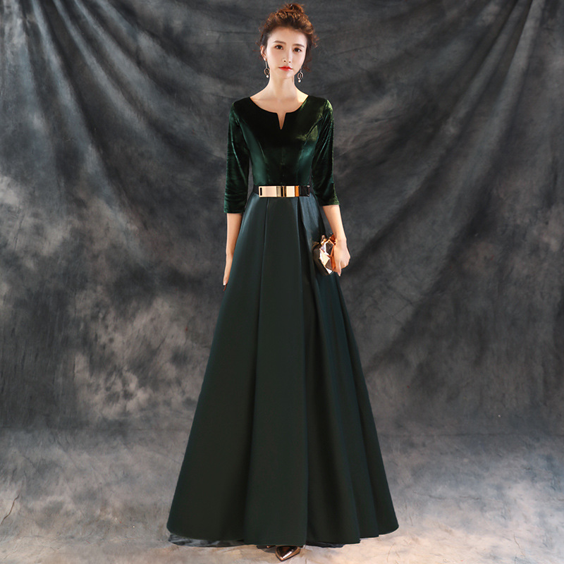Atmospheric, Mid-sleeve Prom Dress, Elegant Formal Dress,custom Made