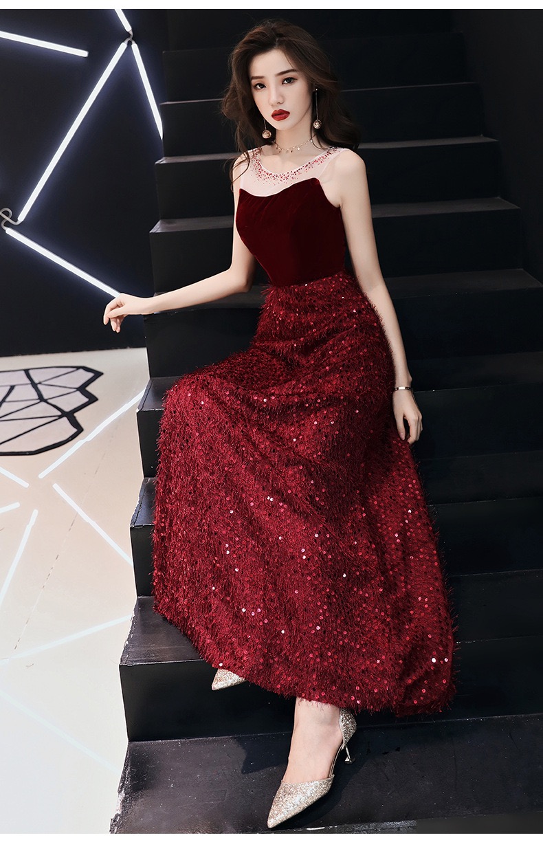 Red Velvet Prom Dress, Sexy Evening Dress,sleeveless Party Dress,custom Made