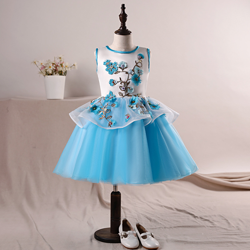 Girl Princess Dress, Style Bouffant Gauze Dress, Children's Birthday/performance Dress