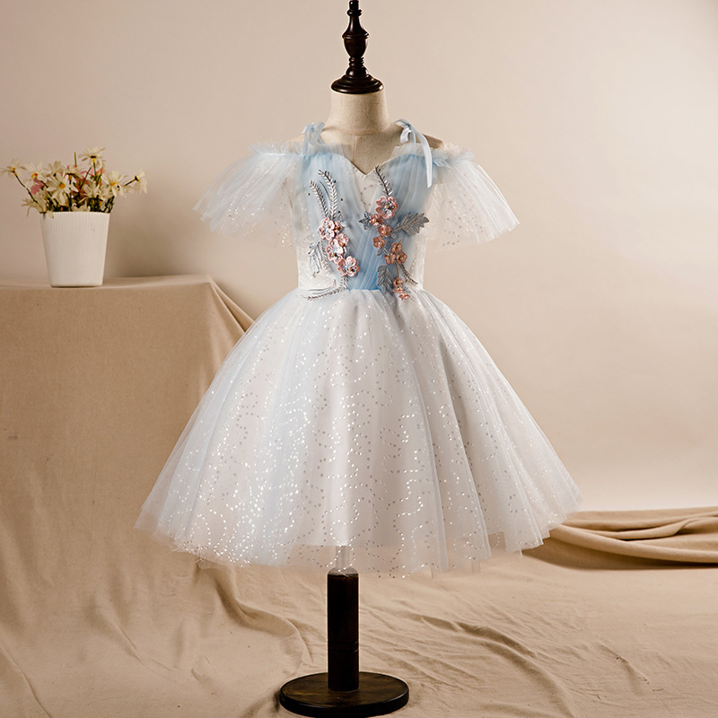 Children dress princess dress, birthday/host/catwalk/wedding flower girl dress, performance evening dress