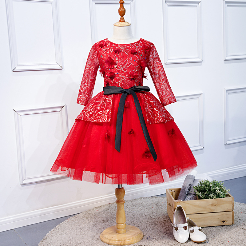 Children's Dresses, Princess Dresses,, Lace Show Dresses, Red Dresses