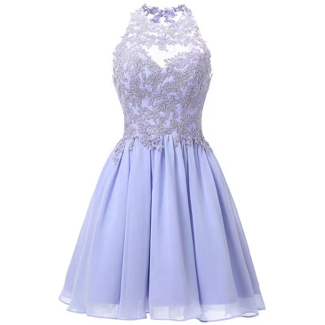Chiffon Halter Dress Sleeveless Homecoming Dress,custom Made on Luulla