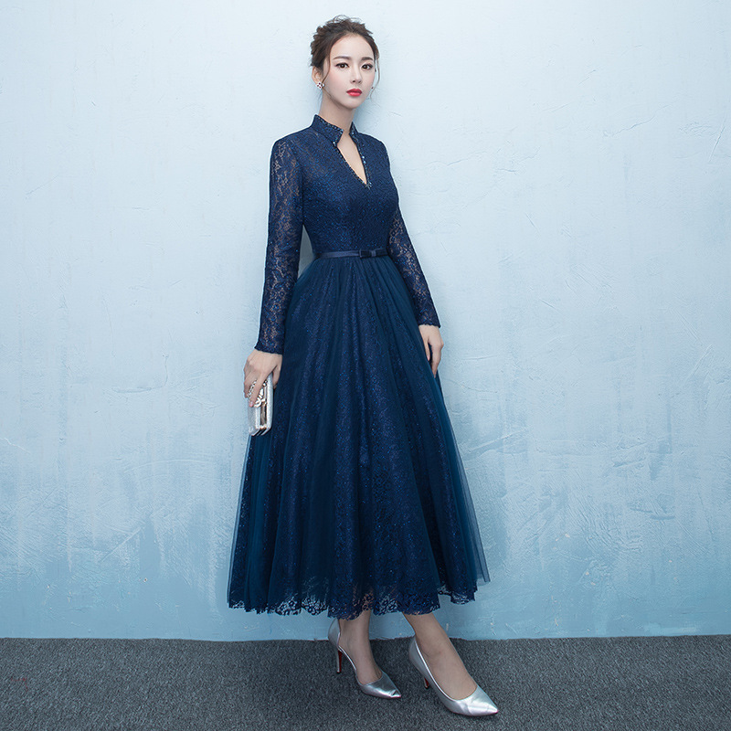 midi homecoming dress with sleeves Elegant Ruffle Long Sleeve Midi Dress for Women with Sequin Cuffs and  Flared Hem  AOMEI DRESS