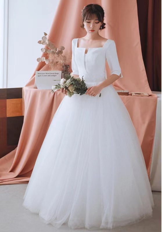 Long Sleeve Wedding Dress,ball Gown Bridal Dress,custom Made