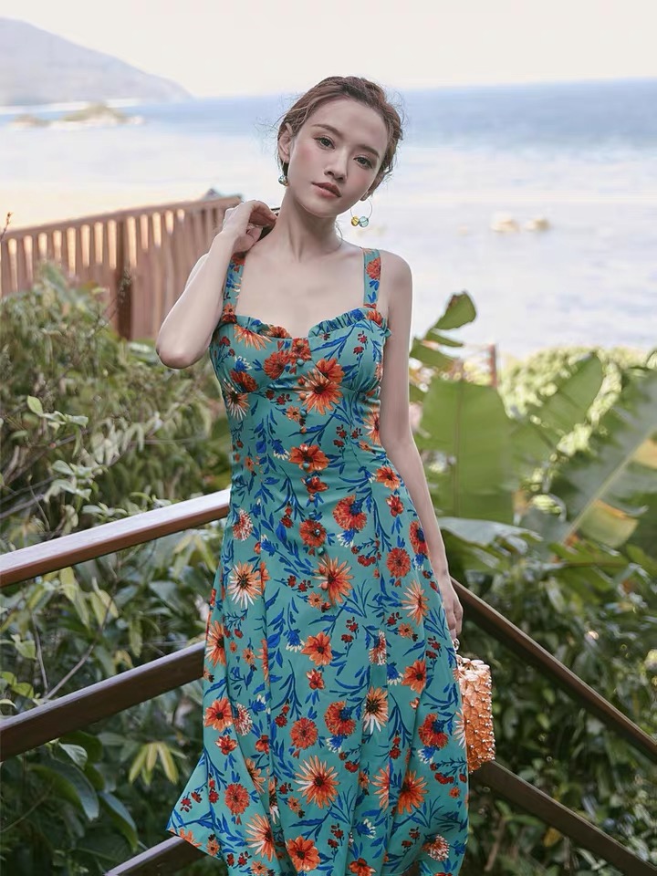 Floral Dress, Style, Spaghetti Strap Beach Dress