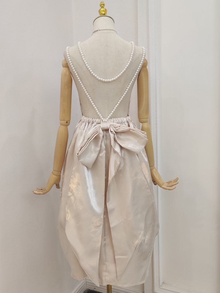 French Socialite Style ,backless Dress, Pearl Design Sense, Butterfly,  Sexy, Fairy, Vacation Style, on Luulla