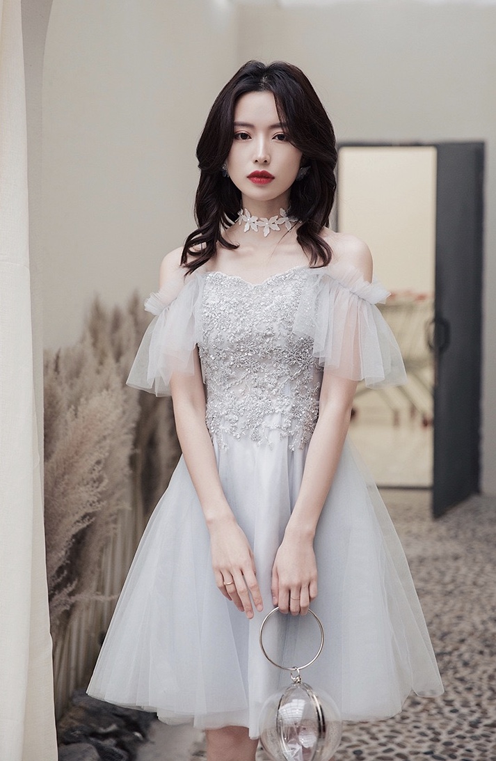 slim fit dress slacks Champagne tulle lace long prom dress, backless champagne graduation dr –  dresstby main image 1
