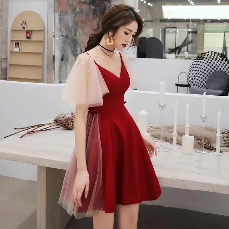 Red Little Dress , Fairy Dress, Modern Short Homecoming Dress,custom ...
