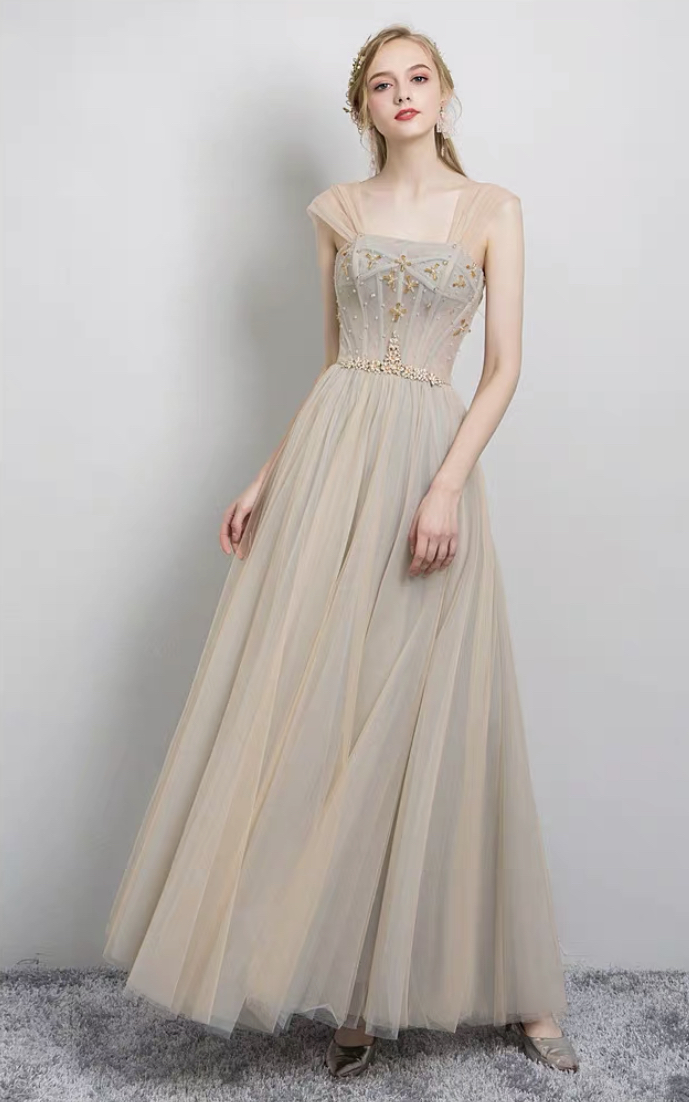 Fairy Prom Dress,strapless Bridesmaid Dress With Applique,custom Made