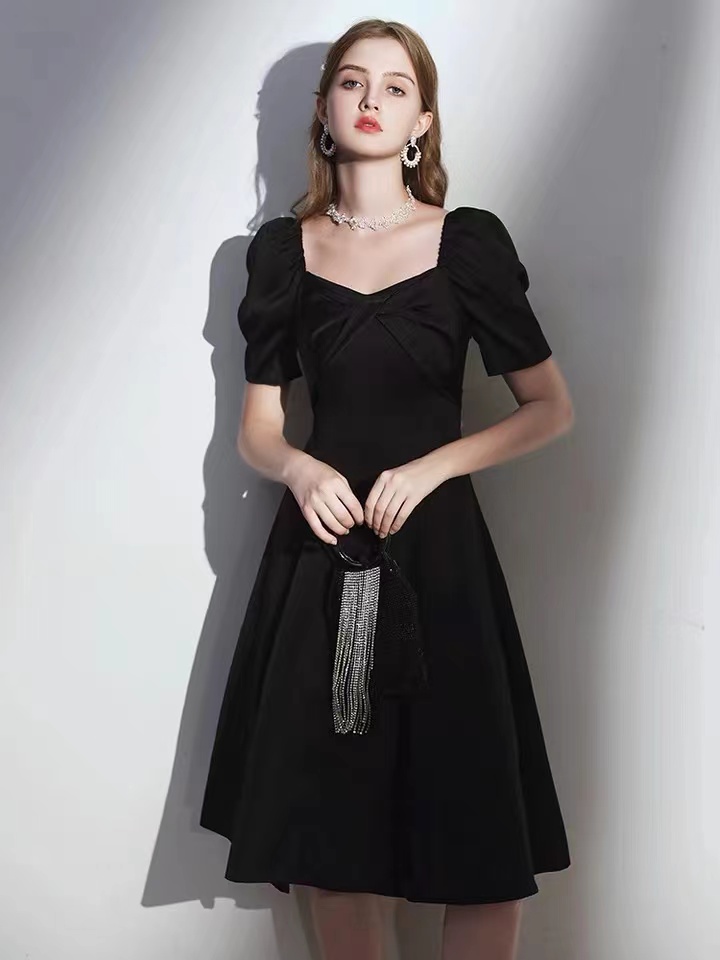 Little Black Evening Dress, Black Homecoming Dress, Elegant Dress, Off ...