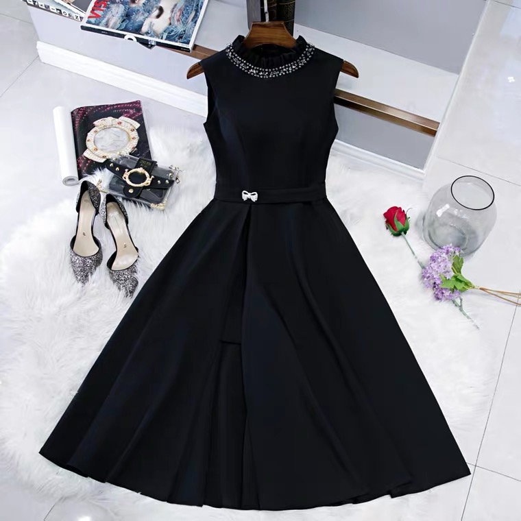 black high neck homecoming dress Queendancer Women Elegant Black Formal Dress with Slit Sheath High Neck  Ruffled Black Tie Dress – queendancer