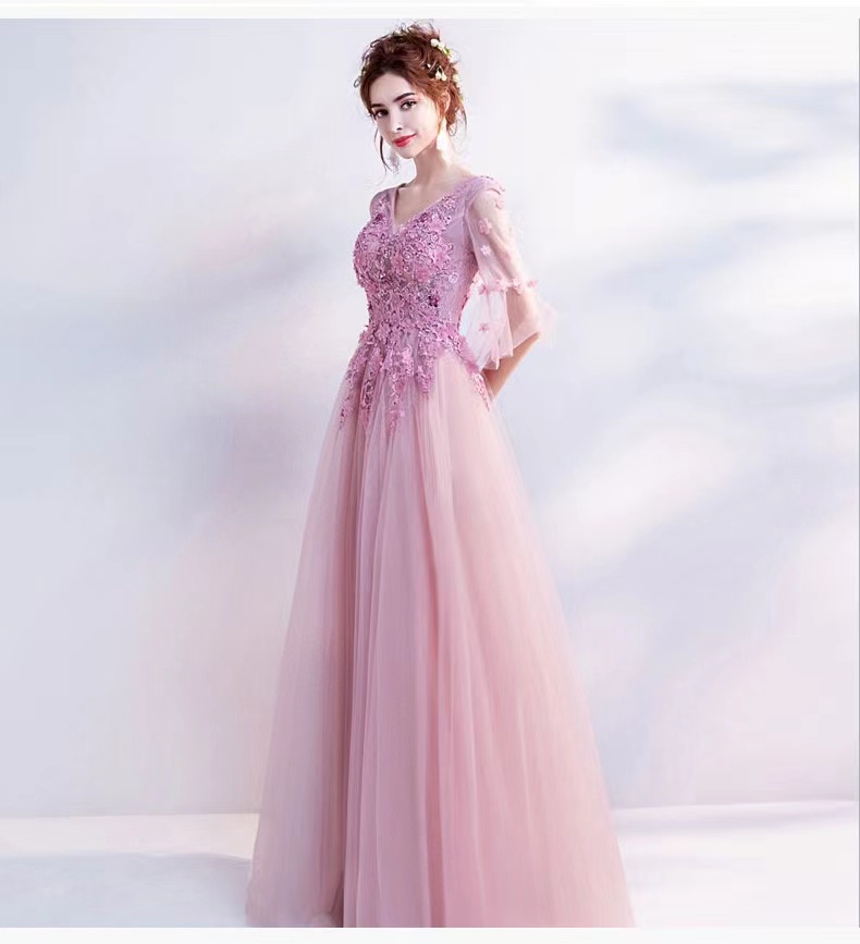 Pink Fairy Temperament Evening Dress, Birthday Princess Dress, Fashion Prom Dress,custom Made