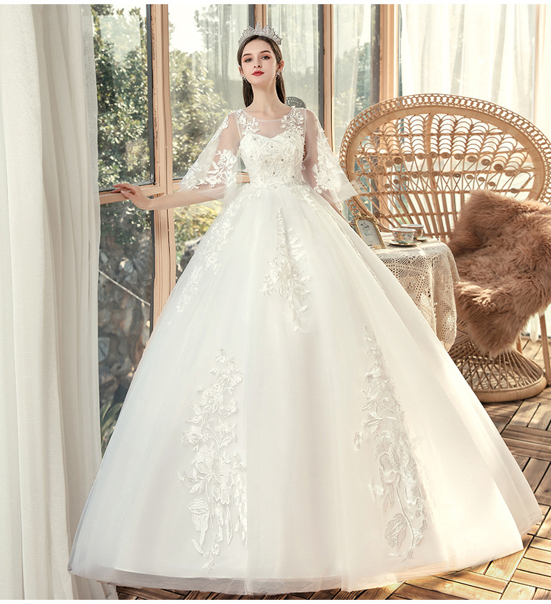 Princess Wedding Gown, Long Sleeve Wedding Dress, White Wedding Dress,custom Made
