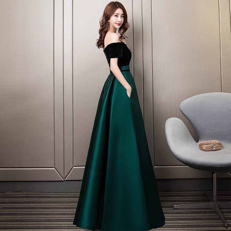 Off The Shoulder Green Evening Party Dresses main image 1