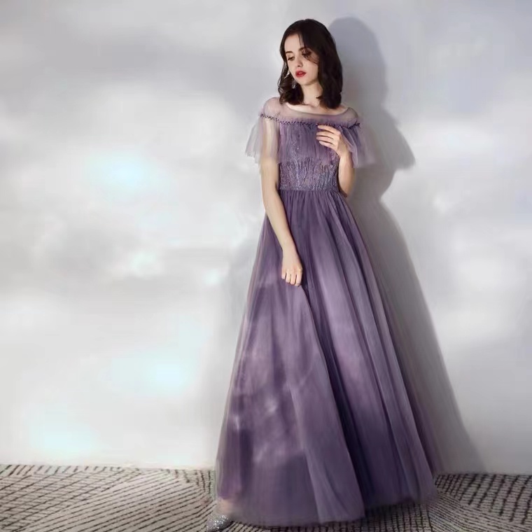 Dreamy Evening Dress, Fairy Purple Prom Dress,custom Made