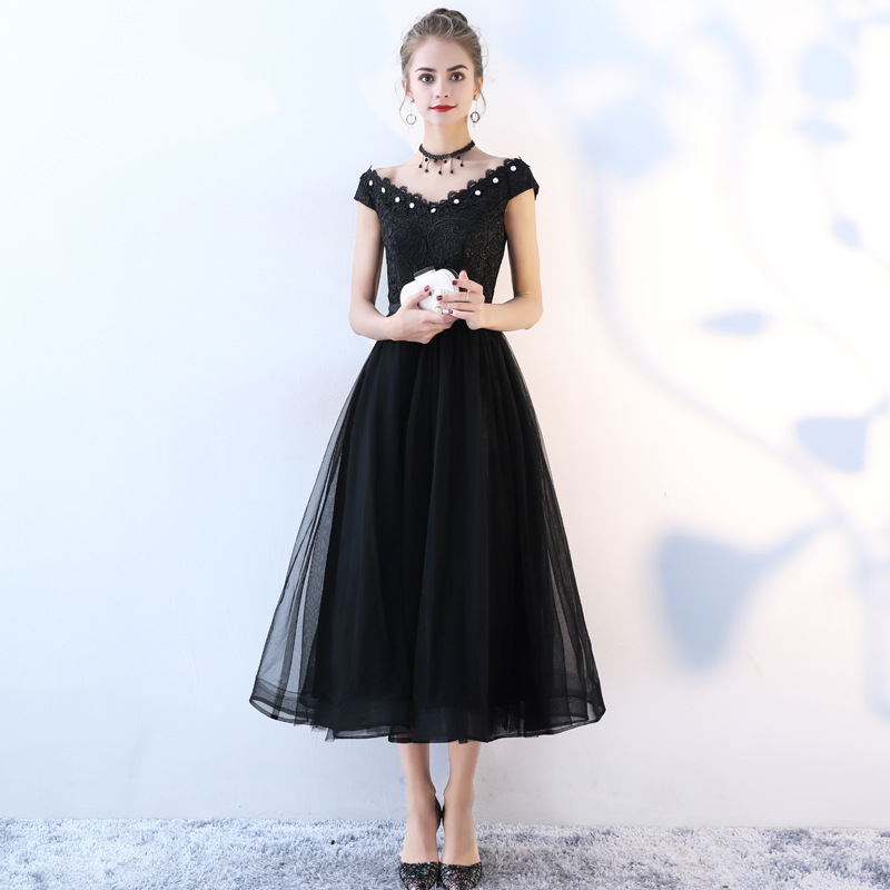 Little Black Dress,v-neck Homecoming Dress,custom Made