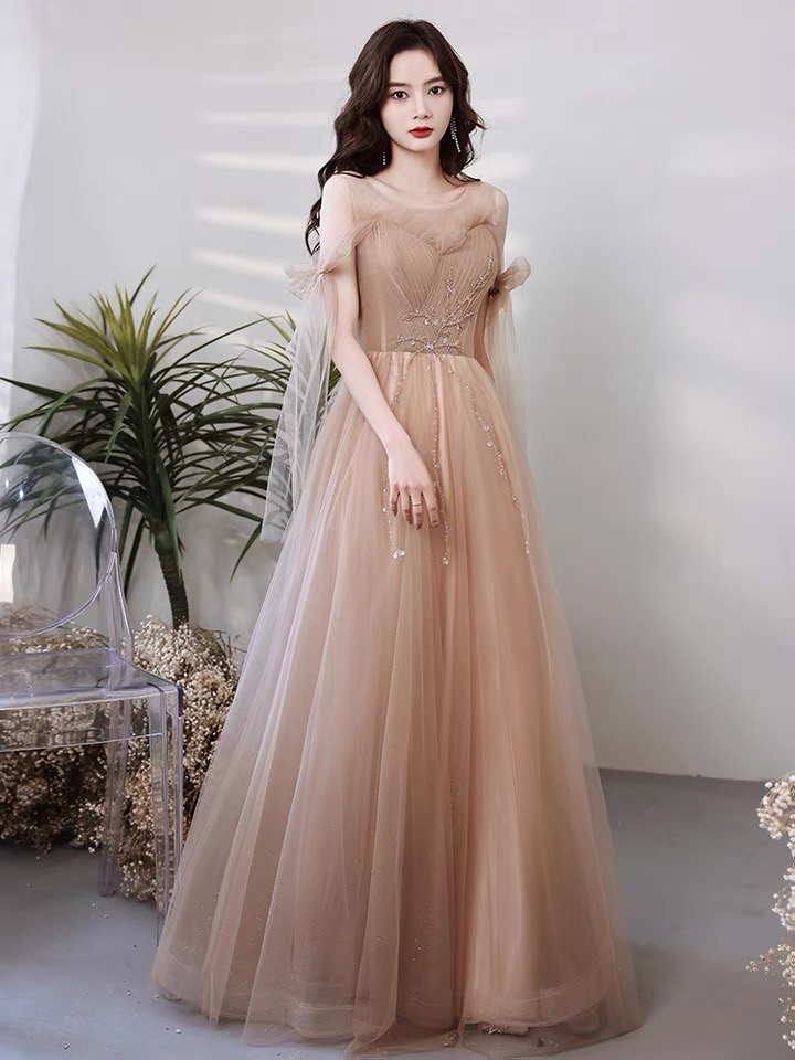 Off-the-shoulder Evening Dress, Bridesmaid Dress, Light Luxury Fairy Dress,custom Made