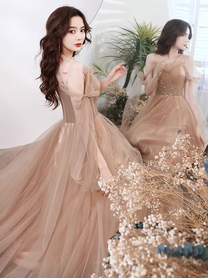 Champagne Prom Dress, Fairy Bridesmaids Dress,custom Made