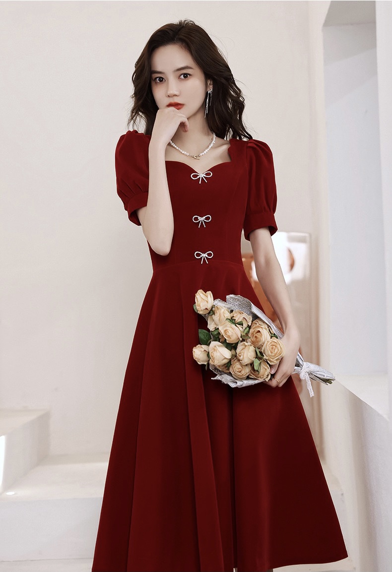 Red Dress,short Sleeve Party Dress,cute Homecoming Dress,custom Made