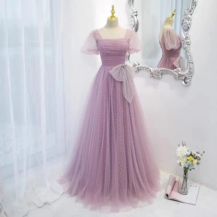 Purple Evening Dress, Temperamental Lady Dress, Dream Fairy Dress,custom Made