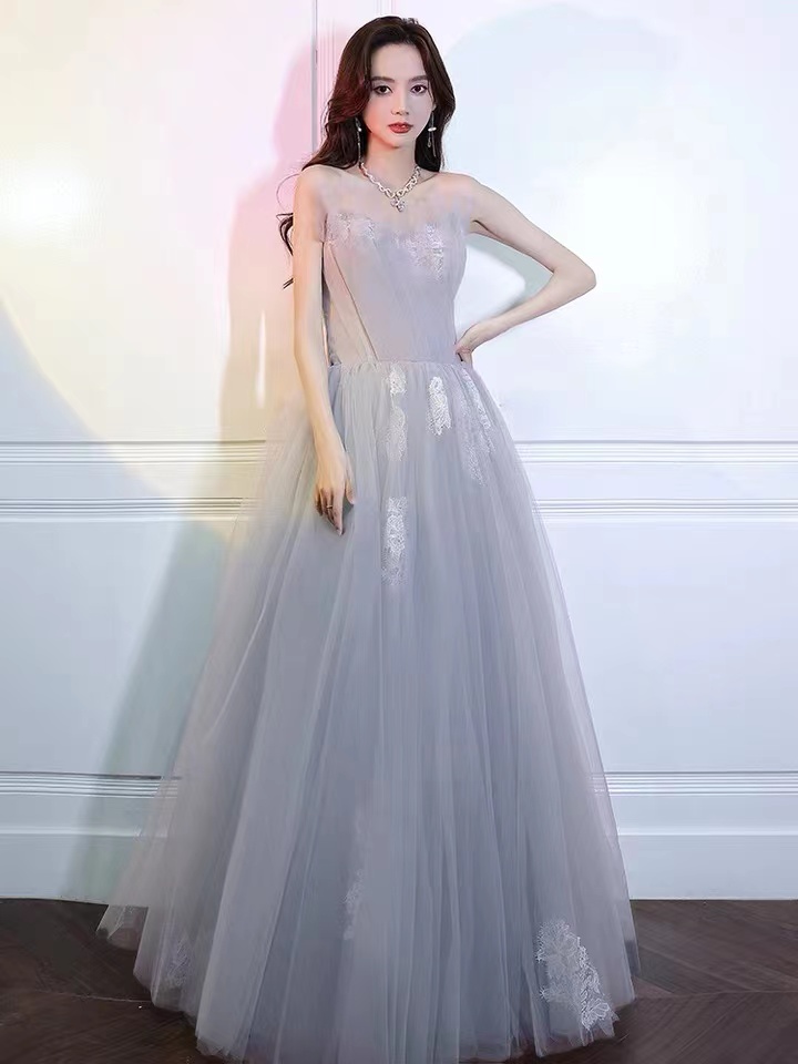 Strapless Evening Dress, Stylish Light Luxury Prom Dress,custom Made