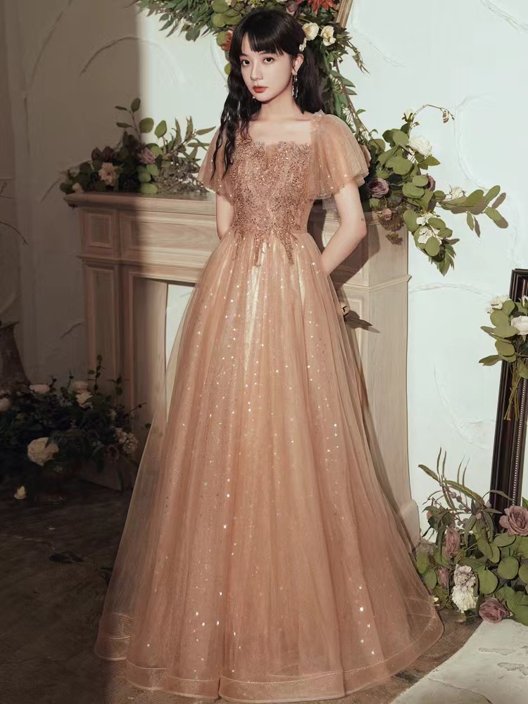 Temperament, Pink Fairy Long Dress, Elegant Prom Dress,custom Made
