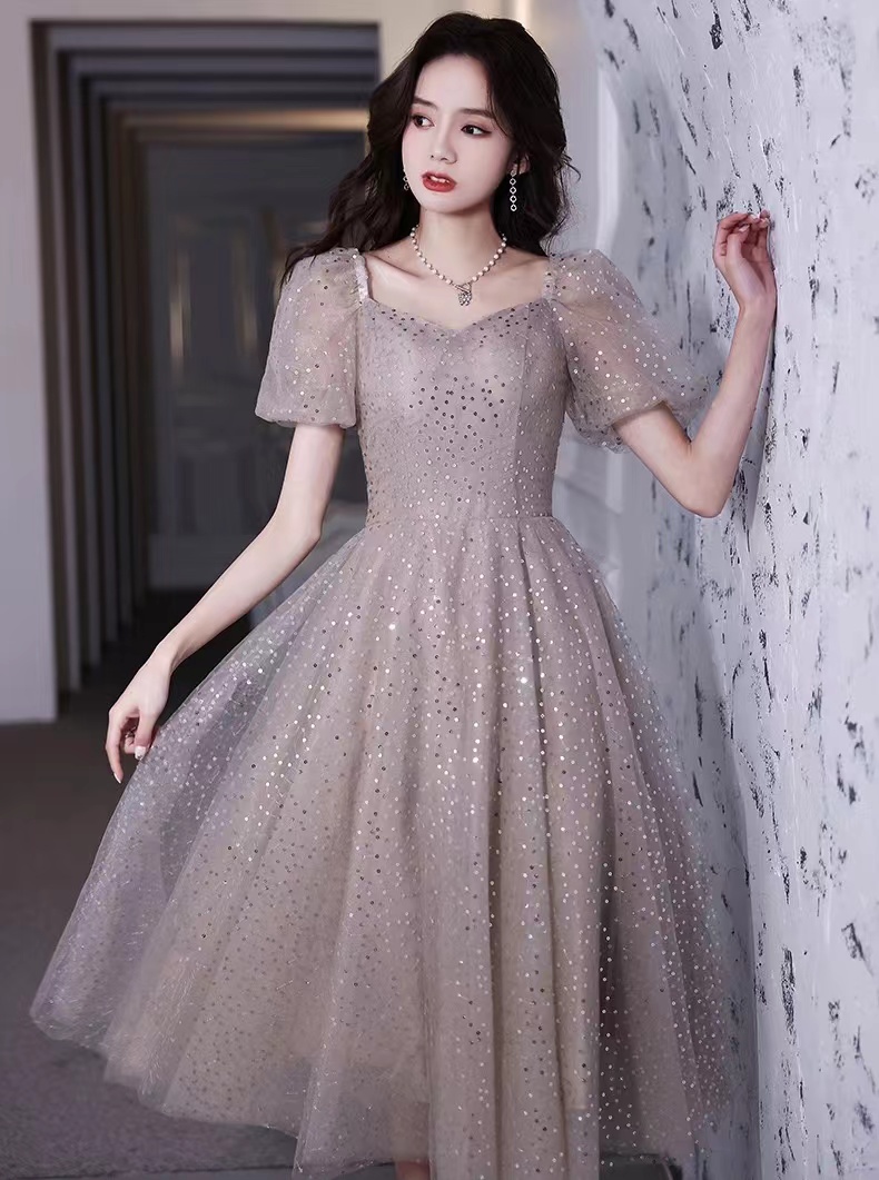 Classy, Socialite, Princess Dress, Fairy Gray Bridesmaid Dress,custom Made