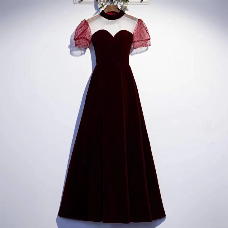 Elegant Velvet Dress, Sexy Evening Dress,custom Made