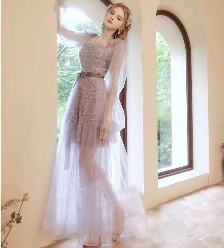 Purple Prom Dress, Fairy Dress,chic Party Dress,custom Made