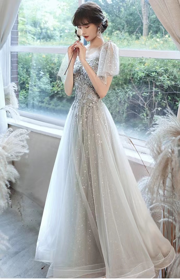 Off shoulder fairy evening dress, long style grand dress,custom made