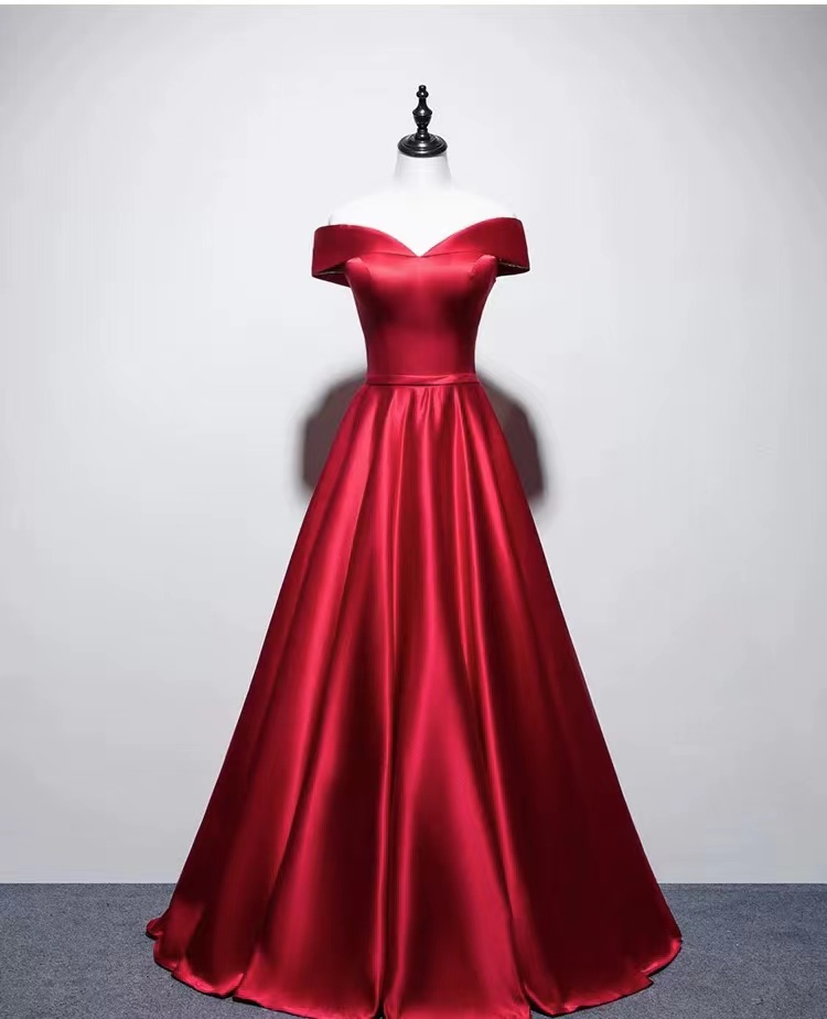 Red Prom Dress, Off Shoulder Party Dress,custom Made