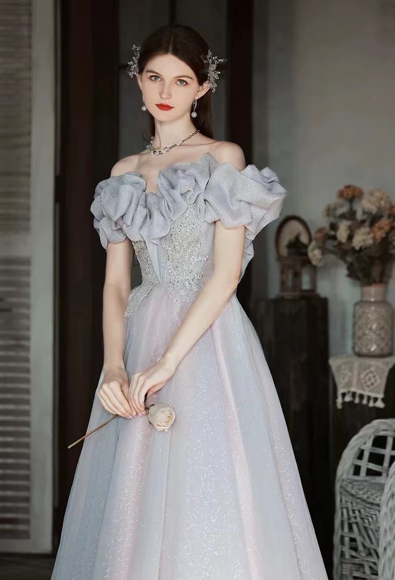 Off-shoulder Evening Dress, Princess Birthday Dress, Socialite Party Dress,custom Made