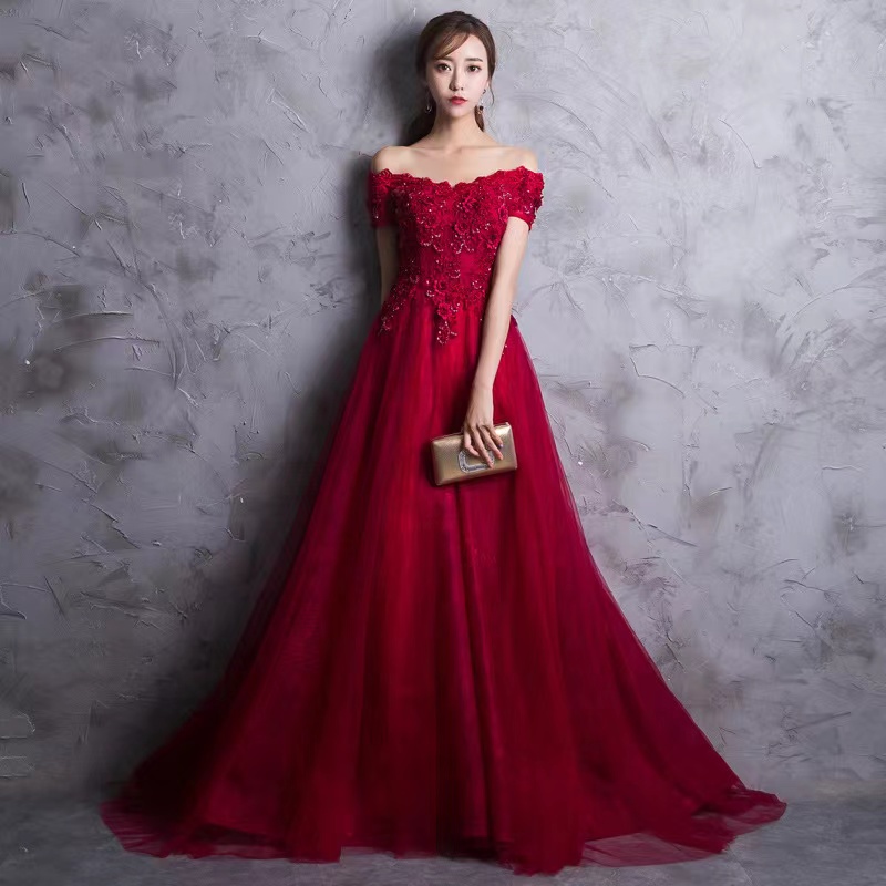 Red Prom Dress,off Shoulder Party Dress,formal Evening Dress,custom Made