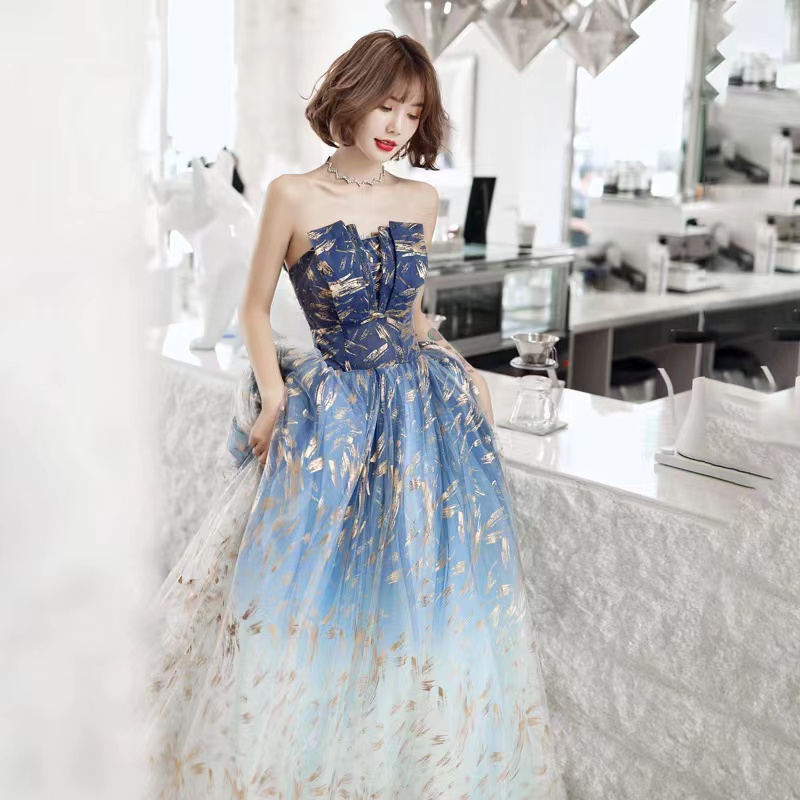 Dream Party Dress,fairy Birthday Dress, Strapless Prom Dress,custom Made