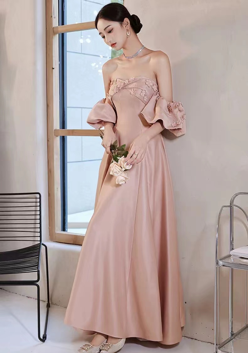 Cute Evening Dress ,pink Birthday Dress, Sweet Party Dress,custom Made