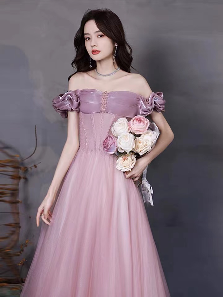 Pink Evening Dress,temperament Prom Dress ,cute Party Dress,custom Made