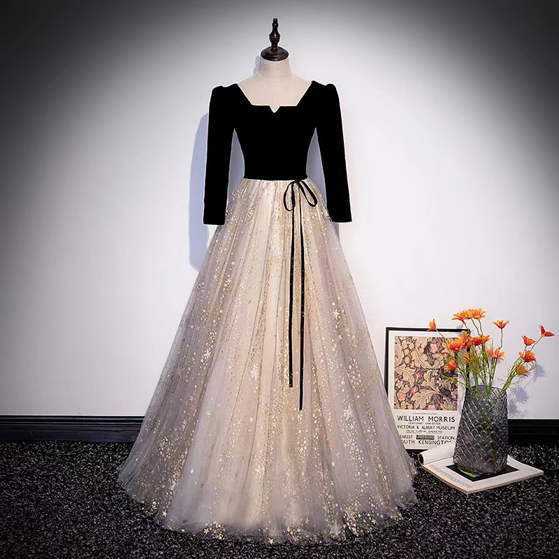 Long Sleeve Prom Dress, Formal Evening Dress ,custom Made