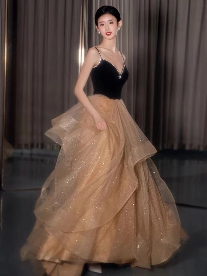 Spaghetti Strap Party Dress, Sexy Irregular Prom Dress ,custom Made