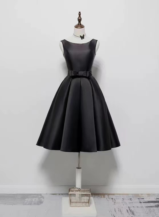 sachin and babi light blue dress Black High Neck Backless Homecoming Dresses with Appliques, MH330