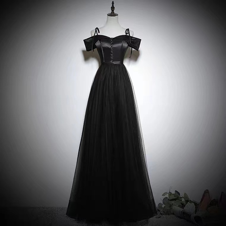 Saghetti Strapparty Dress,sexy Prom Dress, Cute Black Evening Dress,custom Made