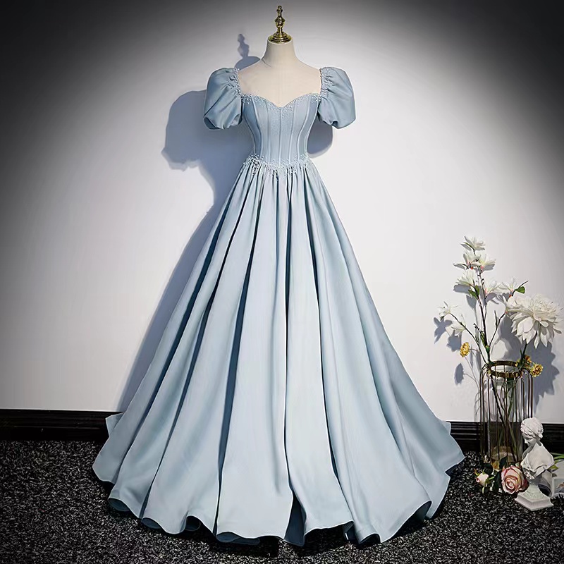 Cute ,blue party dress,off shouder prom dress ,princess ball gown dress,sweet quinceanera dress,custom made
