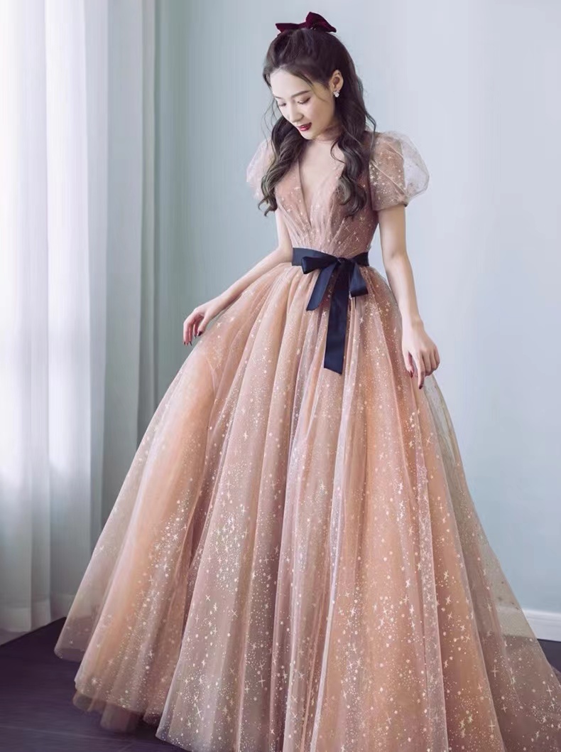 Sweet Birthday Dress, Fairy Party Dress, High Neck Princess Prom Dress,custom Made