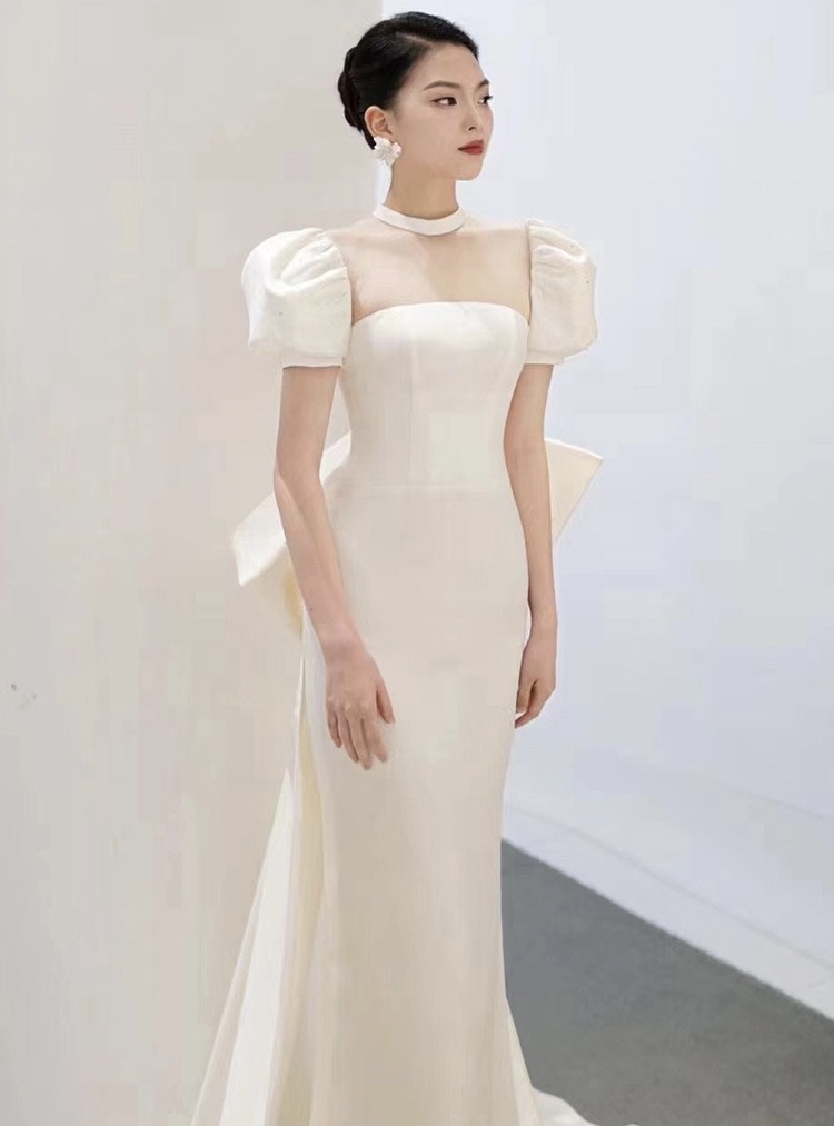 Off Shoulder Wedding Dress, White Bridal Dress,elegant Mermaid Wedding Dress,custom Made