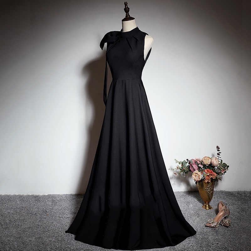 High Neck Prom Dress,black Evening Dress,stylish Party Dress,custom Made High Neck Prom Dress,black Evening Dress,stylish Party Dress,custom Made